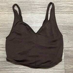 No Boundaries Dark Brown Bra Top